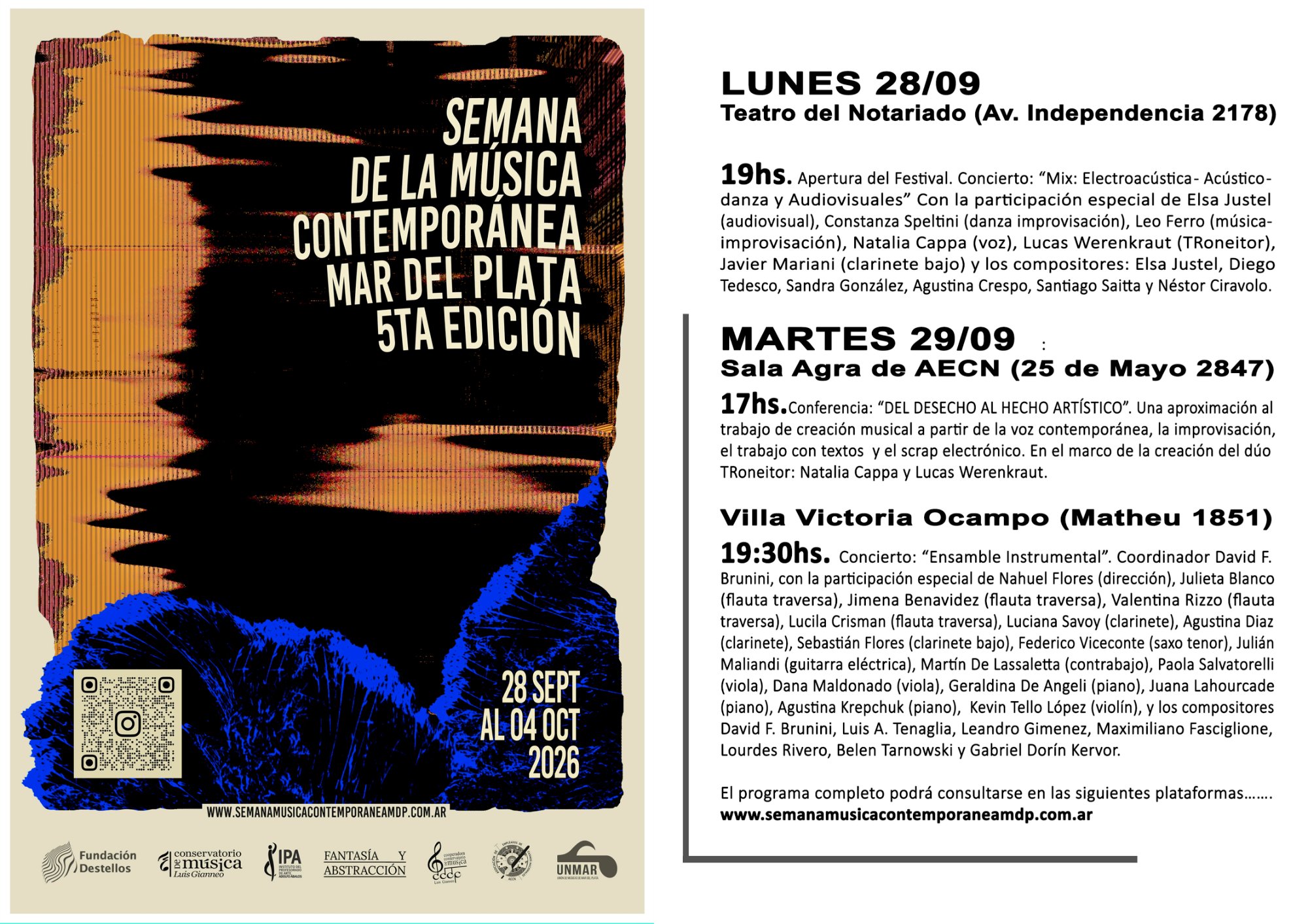 Programa 2026 — Portada, 28 y 29 de septiembre