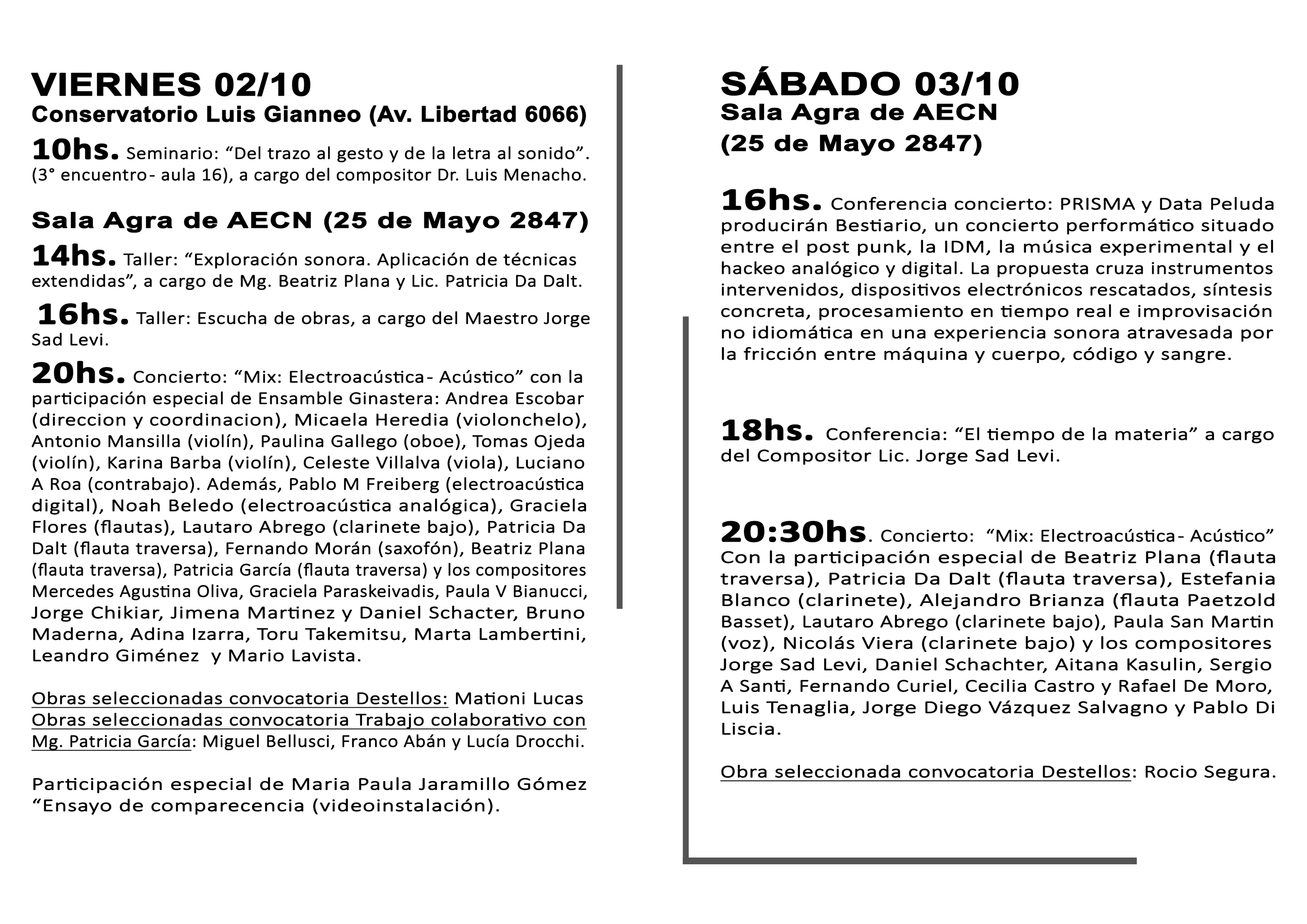 Programa 2026 — 2 y 3 de octubre